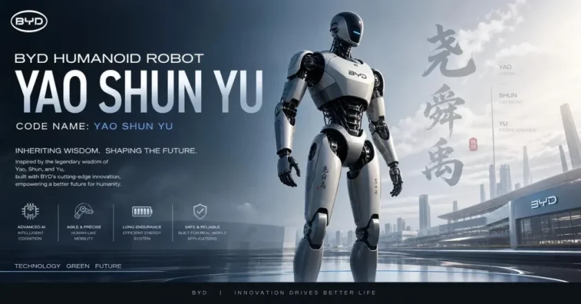 BYD cria robô humanoide Yao-Shun-Yu em meio à corrida das montadoras por inteligência artificial