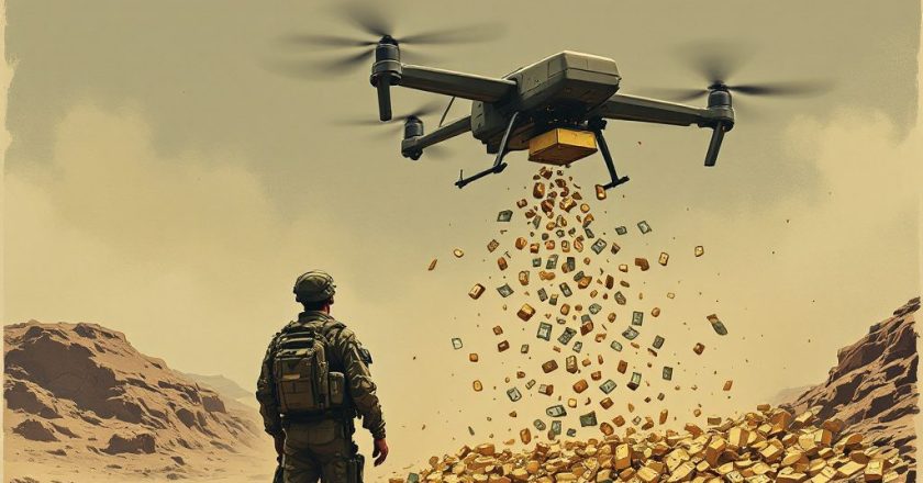 Drones da China realizam entregas de dinheiro e ouro em exercício militar inovador
